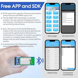 Módulo Bluetooth de integración maestro-esclavo, rango de transmisión de 70m, DA14531 BLE5.3 Uart, comunicación en serie al mando