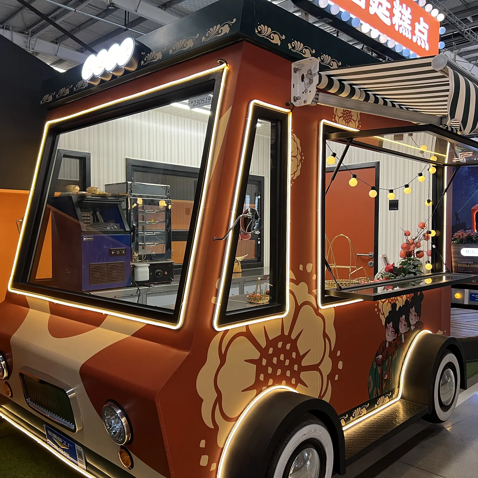 concessione BBQ elettrico Pizza cucina completamente attrezzato Mobile Fast Food rimorchio camion con cucina completa