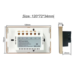 Custom <strong>Light</strong> <strong>Switch</strong> Control Tuya Us <strong>2</strong> Gang Smart Touch <strong>Switch</strong> Interruptor Wifi Wall Smart <strong>Switch</strong> for Smart Home <strong>With</strong> Zigbee - Product Image 3