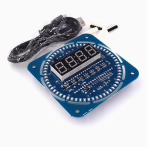 5V DS1302 dijital saat modül LED ekran 81*81*1.6 mavi PCB kartı kırmızı LED ekran