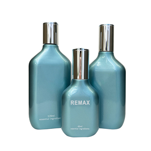 Factory <strong>Wholesale</strong> Blue Rectangle 45ml 120ml Glass <strong>Bottles</strong> and Jars With Logo <strong>Makeup</strong> Skincare Packaging Set Box for Cosmetic - Product Image 6
