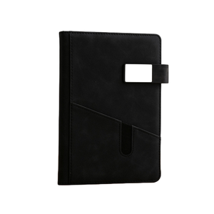 Bloc de notas de cuero de libro de diario personalizado de impresión de alta calidad con logotipo personalizado cuaderno azul marino con botón magnético - Product Image 2