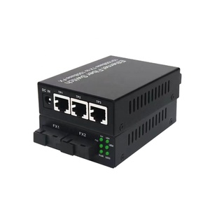 ตัวแปลงสื่อ100Mbps สวิตช์อีเธอร์เน็ต2 SC + 3 RJ45สวิตช์เครือข่าย1A PCBA BOARD DC 5V - Product Image 1