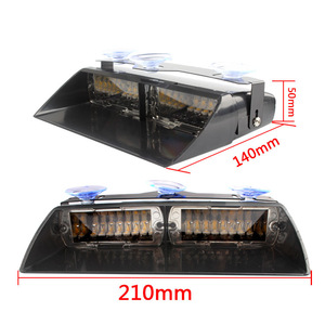 ไฟบีคอน2สีสีแดงน้ำเงินที่ปรึกษาจราจร16 LED ที่แจ้งเตือนไฟกะพริบสัญญาณเตือนอันตรายฉุกเฉินติดกระจกหน้ารถ - Product Image 6