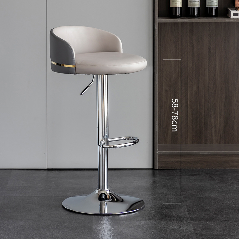 Chasis doble de cuero gris plata