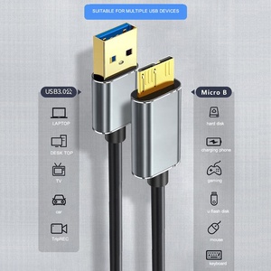 สาย USB3.0ข้อมูลสีดำสั้นเป็น Micro B สาย USB 3.0 30 AM เป็น Micro USB 0.5M สำหรับฮาร์ดดิสก์ไดรฟ์ - Product Image 2