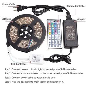5M 5050 Smd Rgb Ha Condotto La Striscia Set Completo Impermeabile, ha Condotto La Luce di Striscia con 44 Keys Ha Condotto Il Regolatore E di Alimentazione - Product Image 4