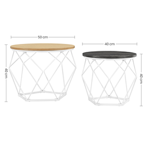 VASAGLE现代侧茶几客厅家具零售嵌套桌圆形茶几套装 - Product Image 6