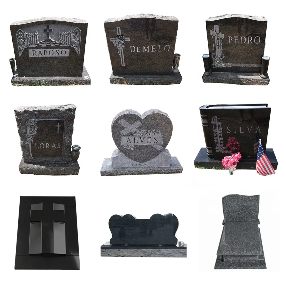 अनुकूलित Tombstones और स्मारकों सुंदर डिजाइन ग्रेनाइट क़ब्र का पत्थर