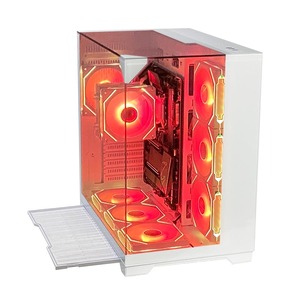 Pcooling Настольный игровой чехол для ПК с полным корпусом для компьютера Atx / M-Atx / Mini-Itx под заказ закаленное стекло черный цвет чехол для ПК - Product Image 2