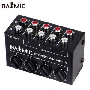 DAYMIC Professional <strong>Portable</strong> Pc Mini 4 Channels DSP Good Quality Console Mixing Stereo <strong>Amplifier</strong> Sound Audio Mixer - Product Image 3