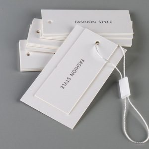 Custom Hang Tags Clothing Rectangle Printing Hang Tag Price Name Label Clothing Brand With <strong>String</strong> - Product Image 2