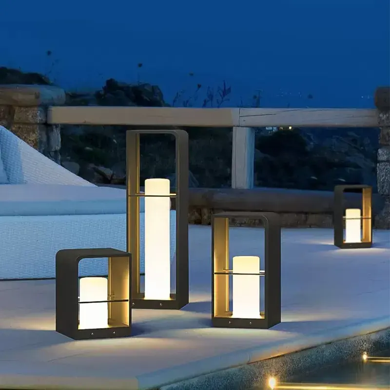 Illuminazione moderna della decorazione esterna per la lampada da terra solare del giardino della decorazione del cortile della Villa impermeabile Ip65 del giardino