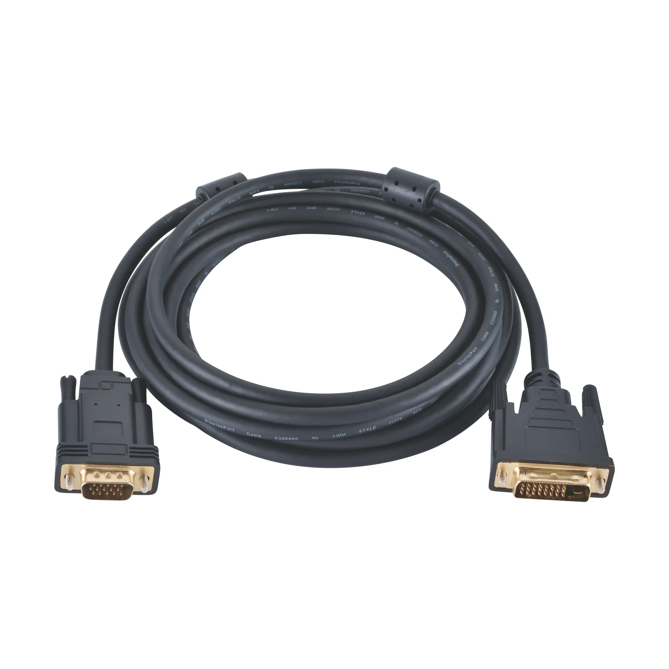 VGA 15pin ชายไปยัง DVI 25pin อนาล็อกเป็นสายแปลงดิจิตอลป้องกัน