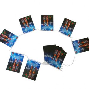 Promoción personalizada 3 'X6' Lgbt Banderines de arcoíris 14X21Cm Bandera de cuerda pequeña Todos los países nacionales Banderas de cuerda Triángulo - Product Image 6