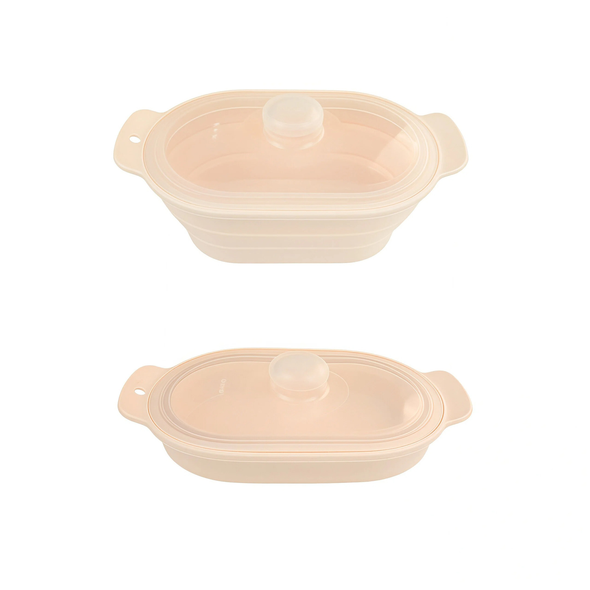 Rectangular beige-foldable steamer