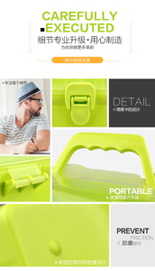 批发家用塑料彩色化妆案例收纳盒多功能手柄抽屉拉篮组织移植 - Product Image 4