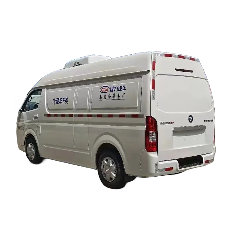 Mobile Freezer Van Refrigerator Cargo Truck Ice Cream Van Truck Frozen Foton Van for home city delivery