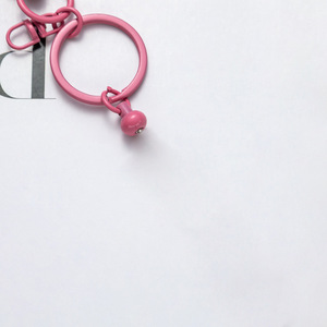 มาใหม่ DIY พวงกุญแจเปล่าพวงกุญแจลูกปัดโลหะพวงกุญแจ DIY ลูกปัด Claw สลักลูปพวงกุญแจลูกปัดพวงกุญแจบาร์ - Product Image 3