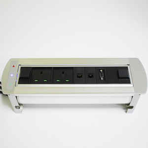 Hidden Office Desk Motorized Vault Table Top Switch Outlet / <strong>Multi</strong>- <strong>Functional</strong> Rotating Desk Power <strong>Socket</strong> <strong>With</strong> <strong>USB</strong> Charger