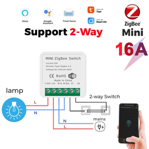 Tuya Smart Switch ZigBee a 2 vie per l'automazione domestica intelligente il supporto dell'interruttore del modulo fai da te funziona con Alexa Google Home - Product Image 4