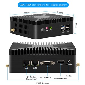 Mini ordenador de oficina J1800 J1900 J4125, Intel, Gráficos HD, VGA, HD-MI, USB 3,0, LAN Dual, Mini PC, compatible con Win 7/8/10/Linux ubuntu - Product Image 2