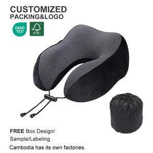 Có thể điều chỉnh cổ gối du lịch gối Bộ nhớ bọt hỗ trợ di động có thể gập lại Ergonomic cổ tử cung phần còn lại máy bay xe thoải mái - Product Image 1