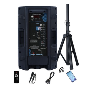 Nova luz LED 1200W 12 polegada super bass speaker sistema PA com bateria, microfone sem fio, suporte, BT, TWS caixa de som Bocina