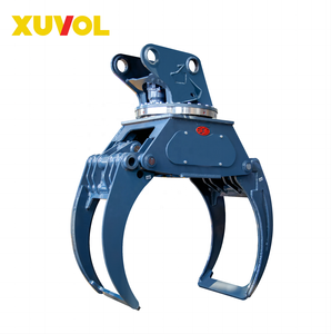 XUVOL OEM/ODM 20-25 Tonnen Bagger befestigung Forst maschinen Bündel Holz klemme 360 ° Drehung Großer hydraulischer Holz greifer - Product Image 2