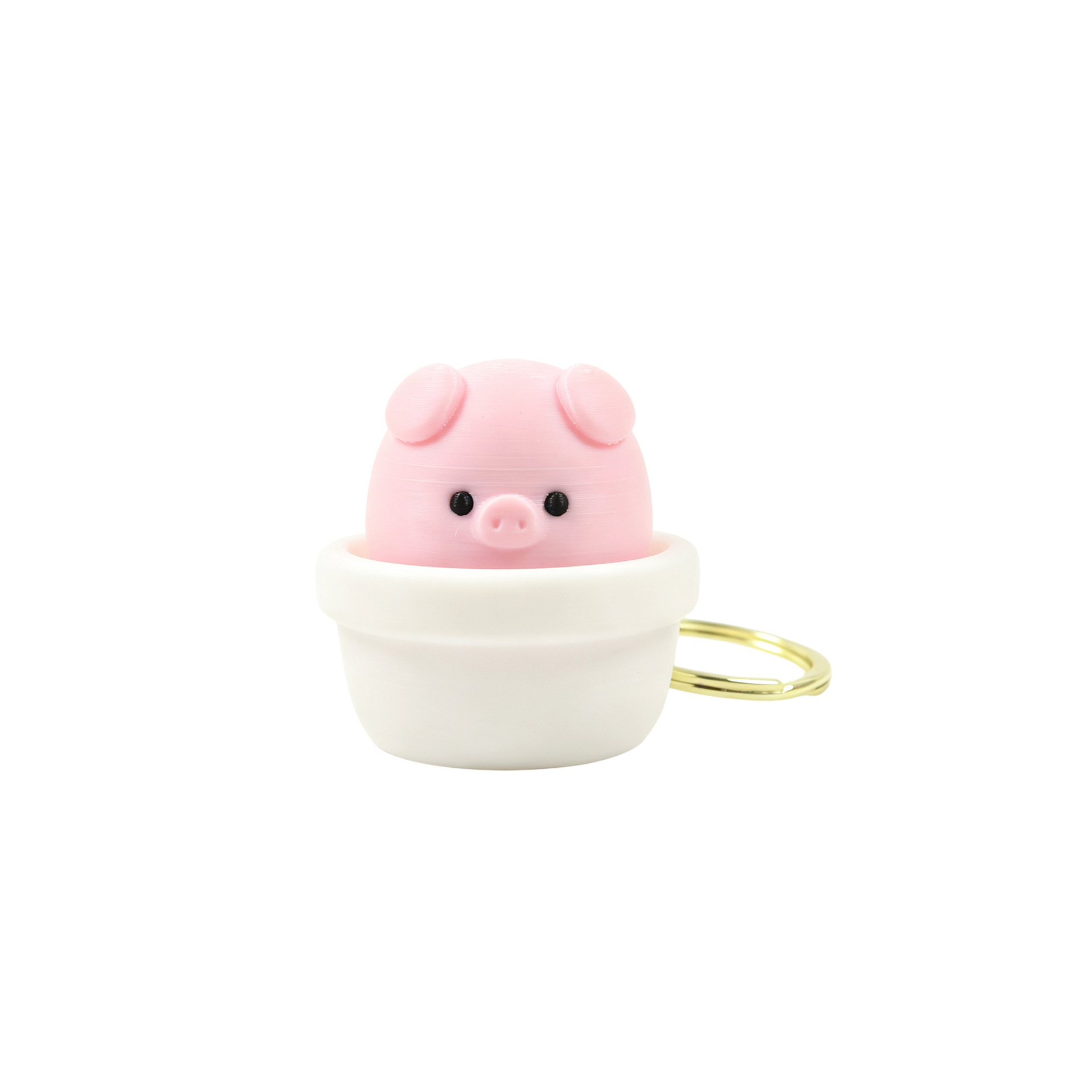 Little Pink Pig - White Bowl