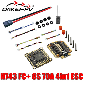 DAKEFPV H743 8Bit 4 in1 ESC 12S 120A 100A Controller di volo in metallo FC per 8 <span class=keywords><strong>9</strong></span> 10 pollici FPV telaio Drone - Product Image 3
