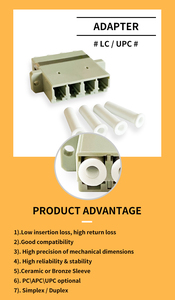 Adaptador de fibra óptica LC Upc Quad Om1om2 con brida para comunicación FTTH Compatible con redes POE 4G 3G GSM TCP GPRS