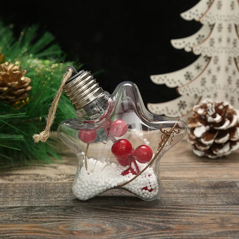 2023 Nieuwe Yiwu Huisdier Bol Vorm Heldere Lege Bal Hanger Transparante Kerst Ornament Ballen Voor Kerstboom Decoratie