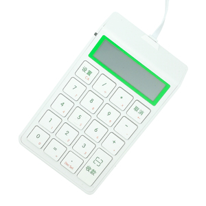 Teclados numéricos ergonómicos personalizados Teclado numérico de 19 teclas Teclado de terminal POS con cable USB Calculadora de pantalla de 12 dígitos