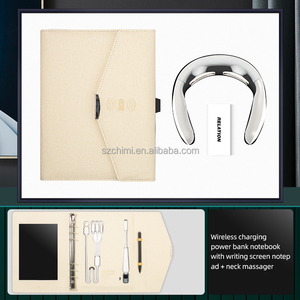 Ufficio semplice uso bellissimo foderato pu notebook organizer power bank caricabatterie diario per notebook in pelle regalo aziendale per medici - Product Image 5