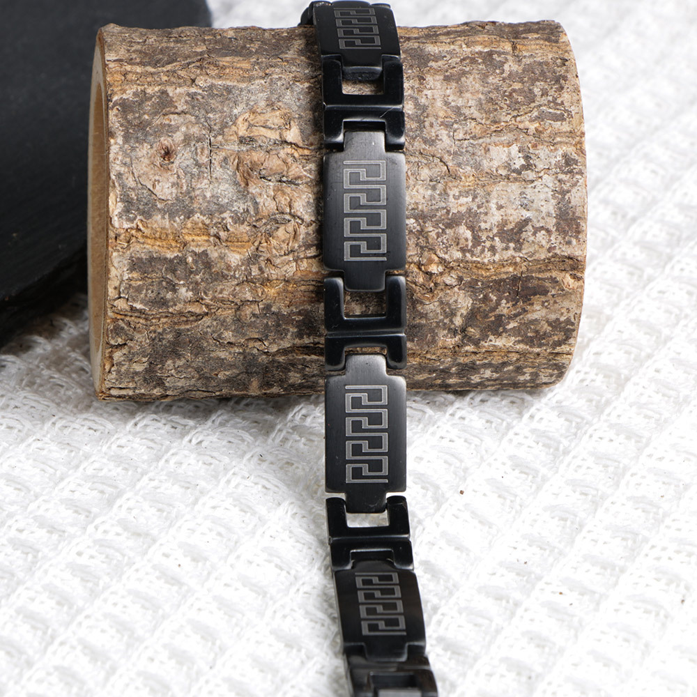 CE626-ลายกำแพงเมืองจีนสีดำ ขนาด 21 ซม.