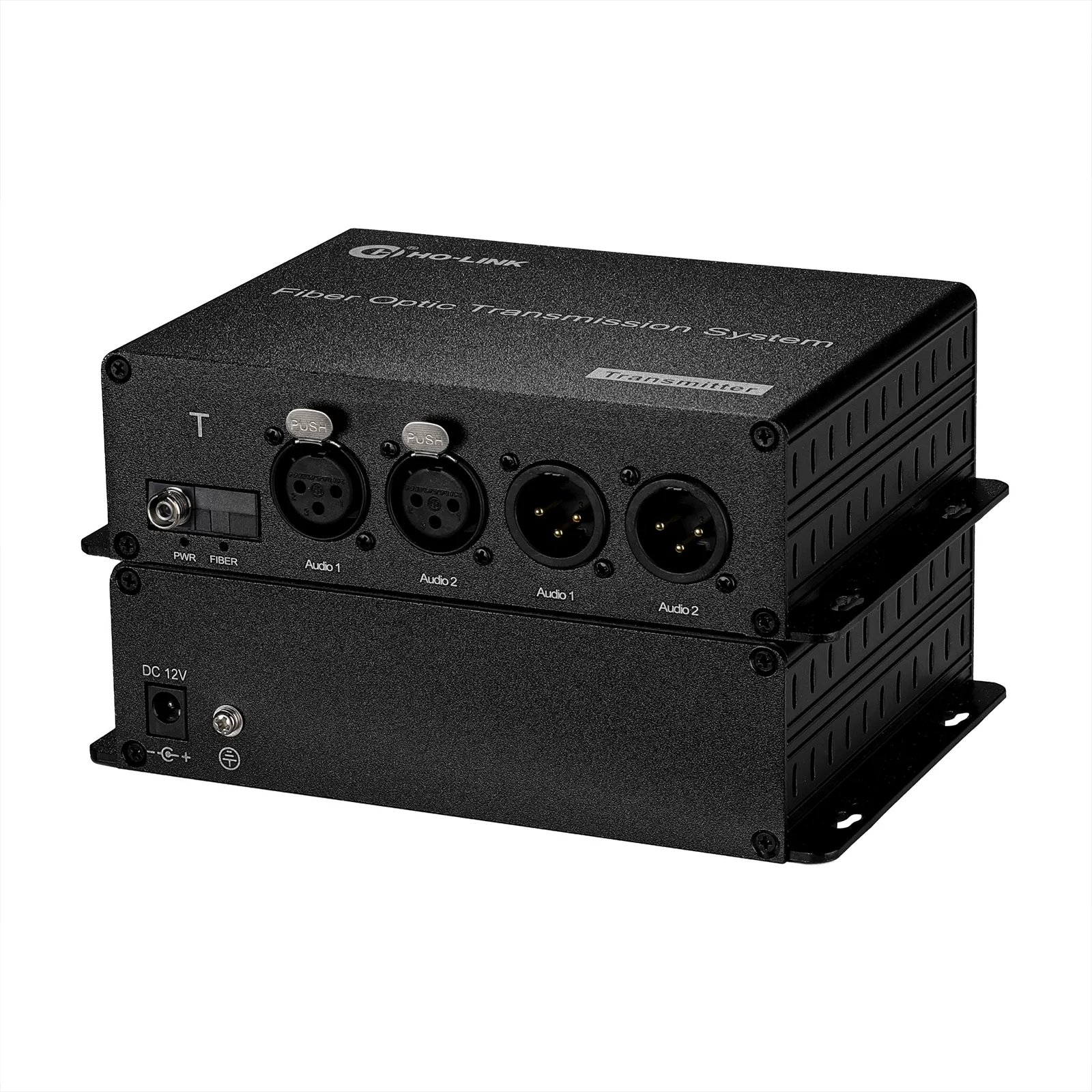 Émetteur et récepteur audio XLR à fibre optique
