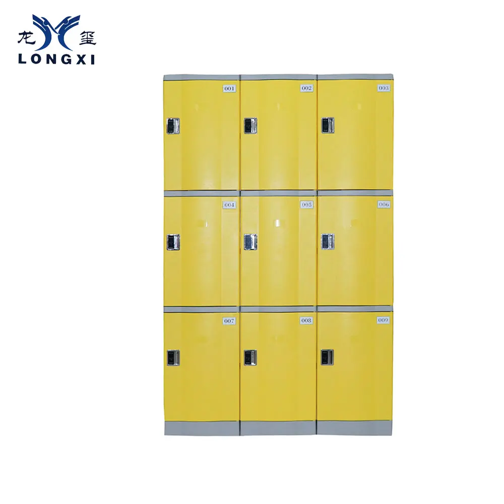 Factory price gym storage cabinets easy assemble school abs plastic locker