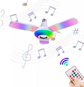 Multifunktion ale deformierbare Musik fächerförmige Blatt glühbirne Farbwechsel Smart Lampe 40w E27 Falt-LED-Lampe