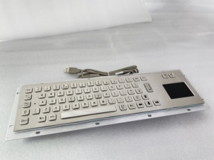 Teclado IP65 Teclado mecánico Teclado de metal montado en panel con panel táctil - Product Image 3