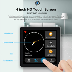 2025 New Arrival Tuya Touch Screen <strong>Smart</strong> Zigbee Wall <strong>Switch</strong> with Built in 4 Way Relay <strong>Switch</strong> and Scene <strong>Switch</strong> Panel - Product Image 5