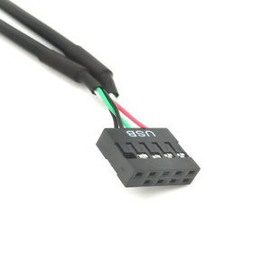 Dual USB2.0 a Female to Dupont 9pin <strong>Cable</strong> with PH2.54 or PH2.0 9pin Connector <strong>Cable</strong> High Quality Factory Manufacture - Product Image 4