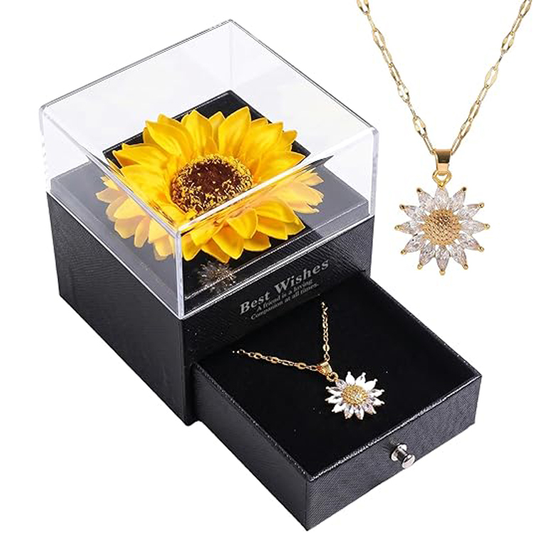 Boite noire + tournesol jaune