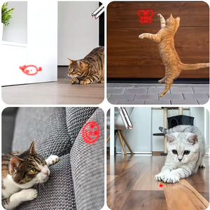 USB Recharge Laser Pointer Langstrecken training Chaser Interaktive Cat Dog Laser Toy Taschenlampe mit 5 einstellbaren Mustern - Product Image 6