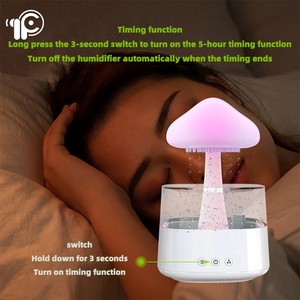 Buona vendita calda umidificatore pioggia nuvola diffusore acqua rilassante uso aromaterapia USB ricaricabile umidificatore ad ultrasuoni luce di colore - Product Image 3