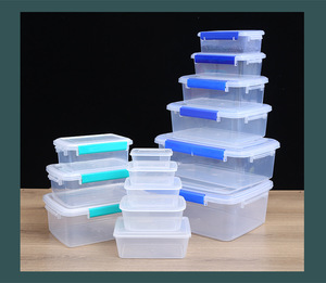 PP透明保鲜盒长方形带盖扣加厚透明塑料收纳盒食品盒 - Product Image 5