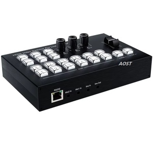 Conmutador de video de transmisión en vivo 4 Entrada HD Resolución de soporte 1080P Soporte de audio incorporado Audio analógico externo para cada habitación