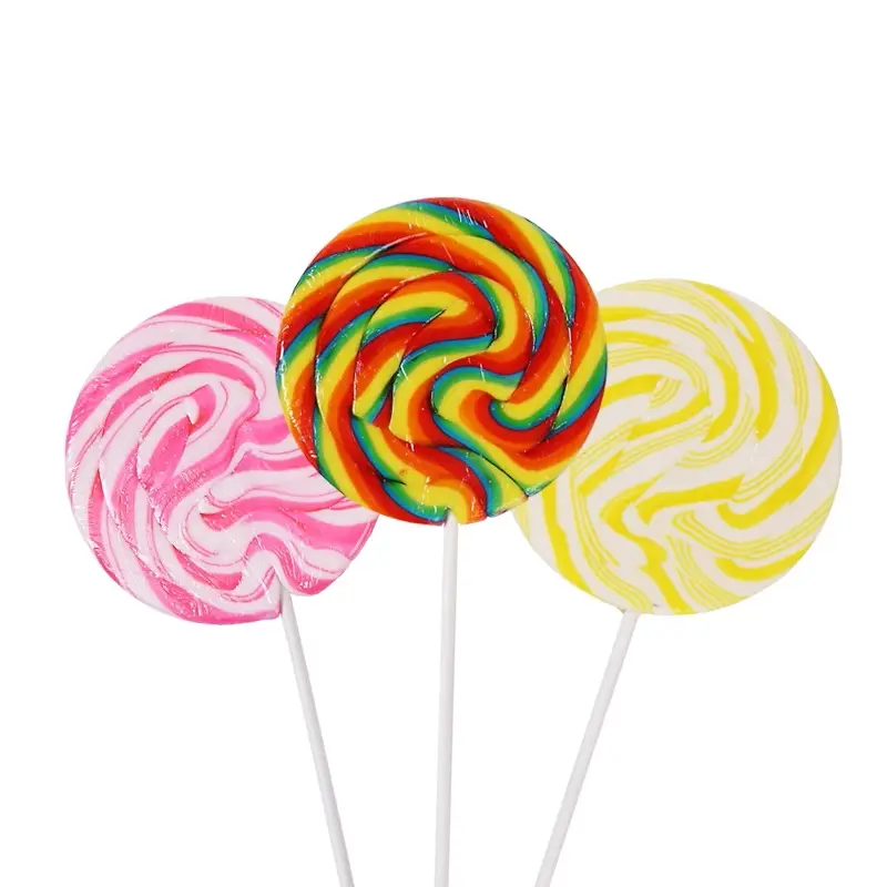 Großhandel Good Mood Lutscher Individuell verpackt Lollipop Variety Party Rainbow Swirl Pops Lutscher Süßigkeiten