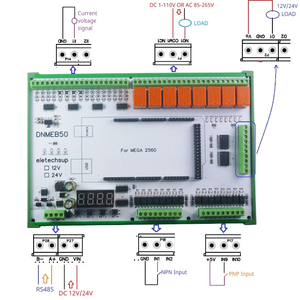 DNMEB50 16AI-16DI-16DO RS485 MEGA2560 <strong>R3</strong> IO Expanding Module Analog Digital Modbus Relay Board for Arduino Open PLC <strong>Remote</strong> IO - Product Image 1