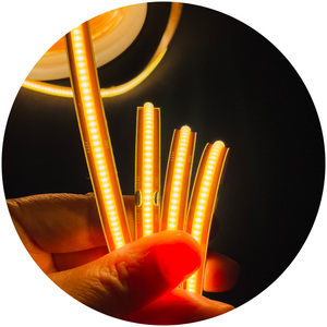 Akıllı yüksek yoğunluklu 528 LED/m ücretsiz kesme COB LED şerit işık 8mm PCB CRI90 lehimleme ücretsiz Dotless COB LED bant - Product Image 6